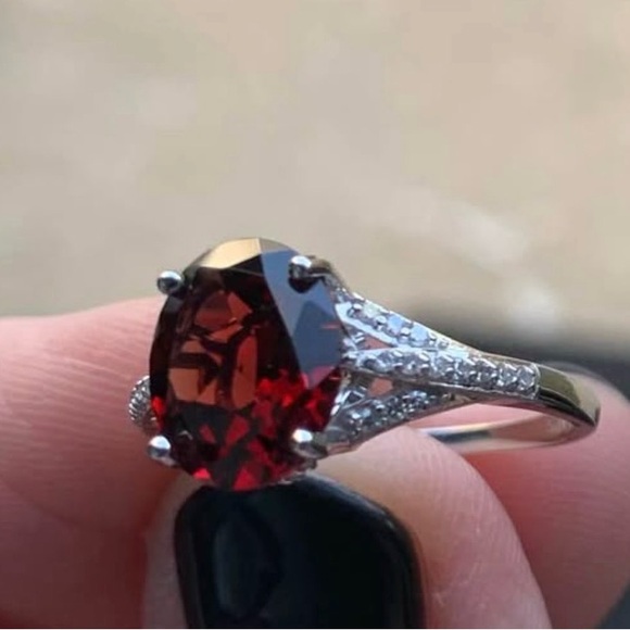 Garnet & Diamond white gold ring from Jared’s… - Picture 6 of 6